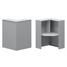 Стойка угловая левая Ресепшн А-555 Серый