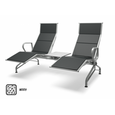 Многоместная секция Aero 2П PU шезлонг со столиком