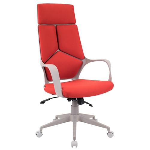 Кресло руководителя Everprof Trio Grey TM Ткань Красный