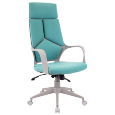 Кресло руководителя Everprof Trio Grey TM Ткань Бирюзовый