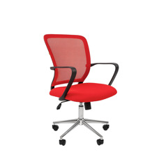 Офисное кресло Chairman    698    Россия     TW-69 красный хром new